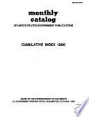 Monthly Catalog of United States Government Publications Book PDF