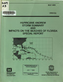Hurricane Andrew Storm Summary and Impacts on the Beaches of Florida Book