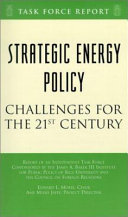 Strategic Energy Policy Book