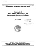 Management of the California State Water Project