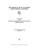 The roster of Texas Daughters Revolutionary ancestors