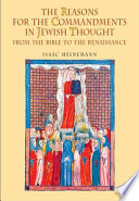 The Reasons for the Commandments in Jewish Thought Book PDF