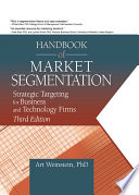Handbook Of Market Segmentation