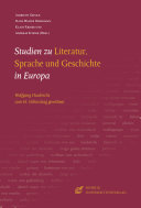 Studien zu Literatur  Sprache und Geschichte in Europa