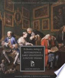 The Broadview Anthology of Restoration and Early Eighteenth Century Drama  Concise Edition