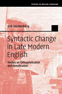 Syntactic Change in Late Modern English