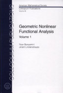 Geometric Nonlinear Functional Analysis