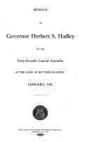 Appendix to the House and Senate Journals of the ... General Assembly of the State of Missouri