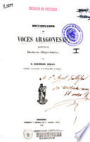 Diccionario de voces aragonesas