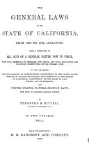 The General Laws of the State of California, from 1850 to 1864, Inclusive
