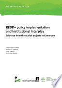 REDD  policy implementation and institutional interplay Book