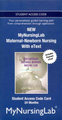 NEW MyNursingLab with Pearson EText    Access Card   for Contemporary Maternal Newborn Nursing  24 Month Access 