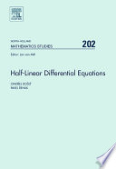 Half Linear Differential Equations