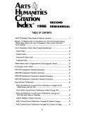 Arts Humanities Citation Index
