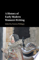 A History of Early Modern Women s Literature