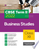 Book Arihant CBSE Business Studies Term 2 Class 12 for 2022 Exam  Cover Theory and MCQs  Cover