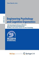 Engineering Psychology and Cognitive Ergonomics Book