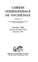 Cahiers Internationaux De Sociologie