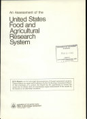 An Assessment of the United States Food and Agricultural Research System