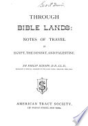 Through Bible Lands PDF Book By Philip Schaff