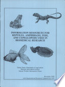 Information Resources for Reptiles, Amphibians, Fish, and Cephalopods Used in Biomedical Research
