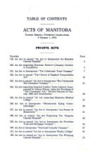 Acts of the Legislature of the Province of Manitoba
