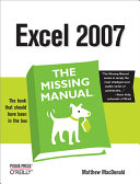Excel 2007: The Missing Manual Pdf/ePub eBook