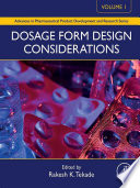 Dosage Form Design Considerations Book