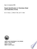 Rapid Identification of Stainless Steel and Superalloy Scrap