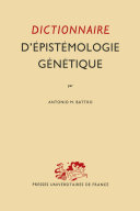 Pdf Dictionnaire D’épistémologie Génétique Telecharger