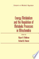 Energy Metabolism and the Regulation of Metabolic Processes in Mitochondria