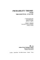 Probability Theory with the Essential Analysis