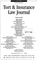 Tort   insurance law journal Book