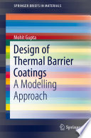 Design of Thermal Barrier Coatings Book