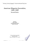 American Magazine Journalists, 1900-1960