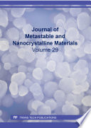 Journal of Metastable and Nanocrystalline Materials