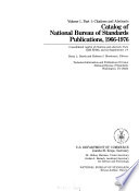 Catalog of National Bureau of Standards Publications  1966 1976  pt  1 2  Citations and abstracts  v  2  pt  1 2  Key word index Book