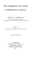 The Cambridge and Dublin mathematical journal