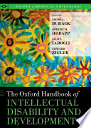 The Oxford Handbook of Intellectual Disability and Development Book
