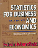 Statistics for Business and Economics Book