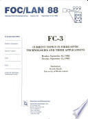 Fc 3 Current Topics In Fiber Optic Technologies And Their Applications book