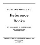 Subject Guide To Reference Books