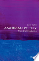 American Poetry  A Very Short Introduction