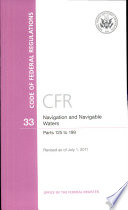 Code Of Federal Regulations Title 33 Navigation And Navigable Waters Pt 125 199 Revised As Of July 1 2011