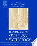 Handbook of Forensic Psychology Book
