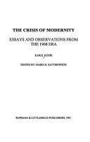 The Crisis of Modernity