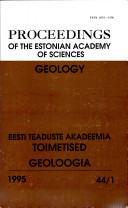 Proceedings of the Estonian Academy of Sciences, Geology