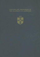 Statutes and Ordinances of the University of Cambridge 2004