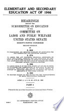 Hearings  Reports and Prints of the Senate Committee on Labor and Public Welfare