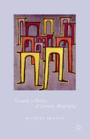 Towards a Poetics of Literary Biography [Pdf/ePub] eBook